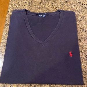 Ralph Lauren Sport Navy V-Neck T-Shirt.